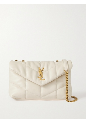 SAINT LAURENT - Puffer Toy Quilted Leather Shoulder Bag - White - One size