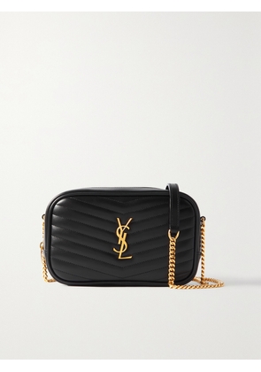 SAINT LAURENT - Lou Mini Matelassé Leather Shoulder Bag - Black - One size
