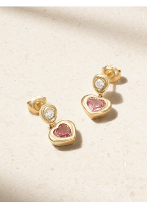 Marlo Laz - 14-karat Gold, Tourmaline And Diamond Earrings - One size