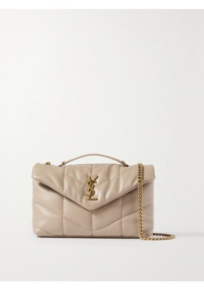 SAINT LAURENT - Puffer Toy Quilted Leather Shoulder Bag - Neutrals - One size