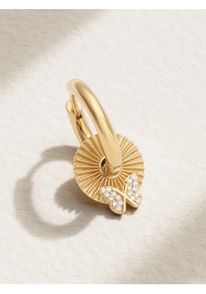 FoundRae - Reverie 18-karat Gold Diamond Single Hoop Earring - One size