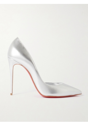 Christian Louboutin - Iriza 100 Metallic Leather Pumps - Silver - IT34,IT34.5,IT35,IT35.5,IT36,IT36.5,IT37,IT37.5,IT38,IT38.5,IT39,IT39.5,IT40,IT40.5,IT41,IT41.5,IT42