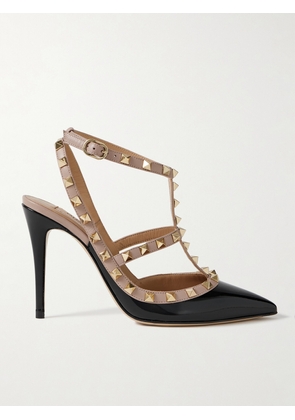 Valentino Garavani - Rockstud 100 Two-tone Patent-leather Pumps - Black - IT35,IT35.5,IT36,IT36.5,IT37,IT37.5,IT38,IT38.5,IT39,IT39.5,IT40,IT40.5,IT41,IT41.5,IT42