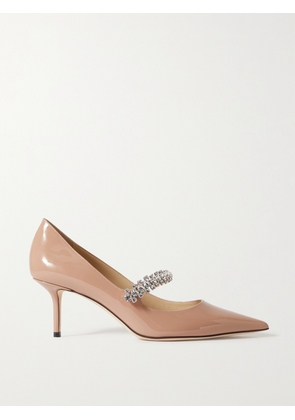 Jimmy Choo - Bing 65 Crystal-embellished Patent-leather Pumps - Pink - IT34,IT34.5,IT35,IT35.5,IT36,IT36.5,IT37,IT37.5,IT38,IT38.5,IT39,IT39.5,IT40,IT40.5,IT41,IT41.5,IT42