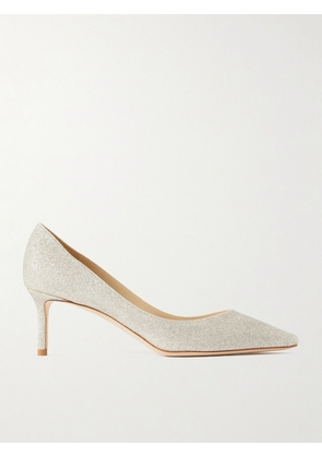 Jimmy Choo - Romy 60 Glittered Leather Pumps - Off-white - IT35,IT35.5,IT36,IT36.5,IT37,IT37.5,IT38,IT38.5,IT39,IT39.5,IT40,IT40.5,IT41,IT41.5,IT42
