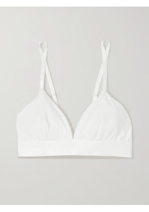 CDLP - + Net Sustain Stretch-tencel Lyocell Soft-cup Triangle Bra - White - x small,small,medium,large,x large