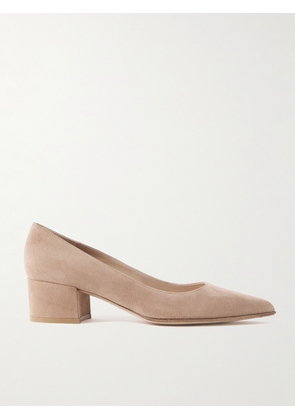 Gianvito Rossi - Piper 45 Suede Pumps - Neutrals - IT34,IT35,IT35.5,IT36,IT36.5,IT37,IT37.5,IT38,IT38.5,IT39,IT39.5,IT40,IT40.5,IT41,IT41.5,IT42