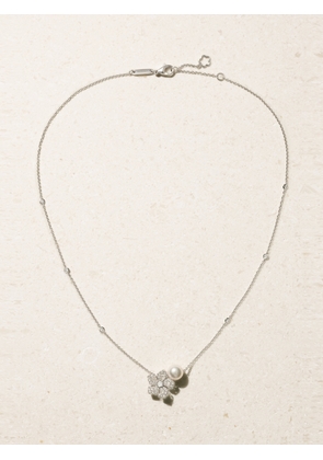 David Morris - Miss Daisy 18-karat White Gold, Pearl And Diamond Necklace - One size