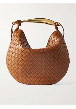 Bottega Veneta - Sardine Medium Embellished Intrecciato Leather Shoulder Bag - Brown - One size