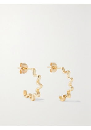 STONE AND STRAND - Zig Zag 10-karat Gold Earrings - One size