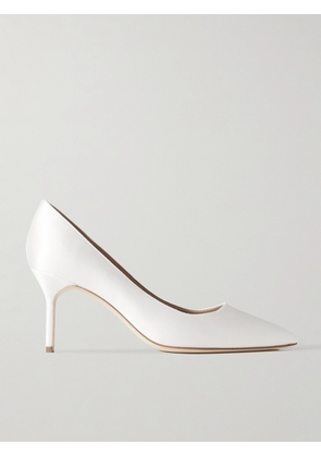Manolo Blahnik - Bb 70 Satin Pumps - Cream - IT35,IT35.5,IT36,IT36.5,IT37,IT37.5,IT38,IT38.5,IT39,IT39.5,IT40,IT40.5,IT41,IT41.5,IT42,IT43