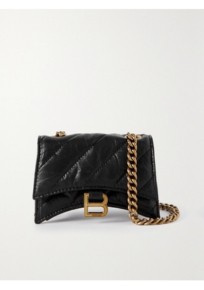 Balenciaga - Crush Mini Quilted Leather Shoulder Bag - Black - One size