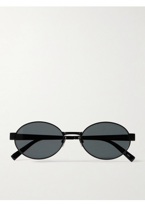 SAINT LAURENT EYEWEAR - Oval-frame Metal Sunglasses - Black - One size