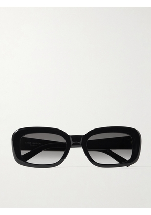 SAINT LAURENT EYEWEAR - Rectangular-frame Recycled Acetate Sunglasses - Black - One size