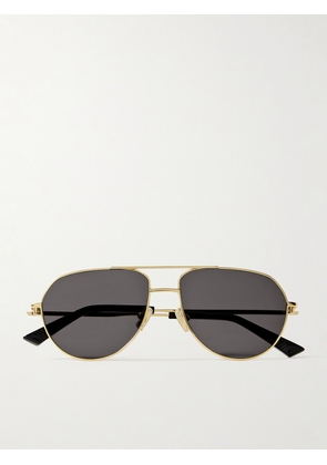 BOTTEGA VENETA EYEWEAR - Aviator-style Gold-tone Sunglasses - One size