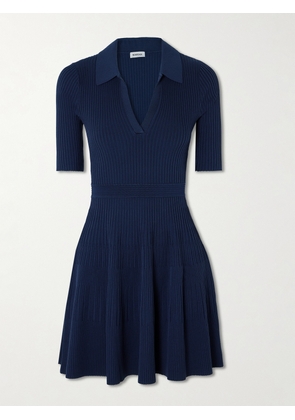 SIMKHAI - Patricia Ribbed-knit Mini Dress - Blue - x small,small,medium,large,x large