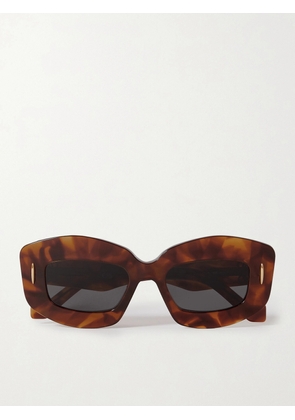 Loewe - Screen Square-frame Tortoiseshell Acetate Sunglasses - Brown - One size