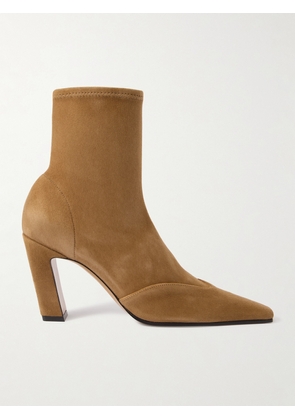 KHAITE - Nevada Suede Ankle Boots - Brown - IT36,IT36.5,IT37,IT37.5,IT38,IT38.5,IT39,IT39.5,IT40,IT40.5,IT41