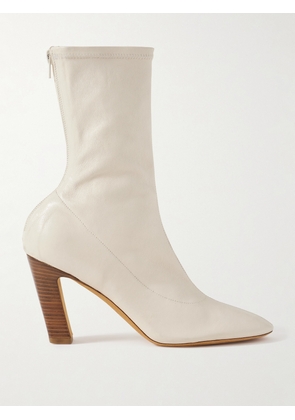 KHAITE - Leather Ankle Boots - Cream - IT36,IT36.5,IT37,IT37.5,IT38,IT38.5,IT39,IT39.5,IT40,IT41