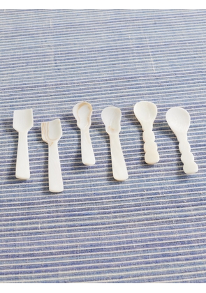 Gohar World - Set Of Six Mother-of-pearl Dessert Spoons - Neutrals - One size