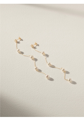 Mateo - 14-karat Gold, Diamond And Pearl Earrings - One size