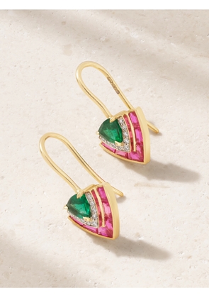 Emily P. Wheeler - + Net Sustain Tiered 18-karat Recycled Gold Multi-stone Earrings - One size