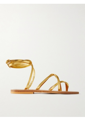K Jacques St Tropez - Zenobie Metallic Leather Sandals - Gold - IT35,IT36,IT37,IT38,IT39,IT40,IT41,IT42