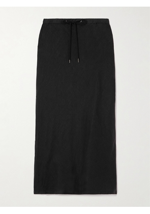 James Perse - Surfside Asymmetric Linen Skirt - Black - 01,2,3,4