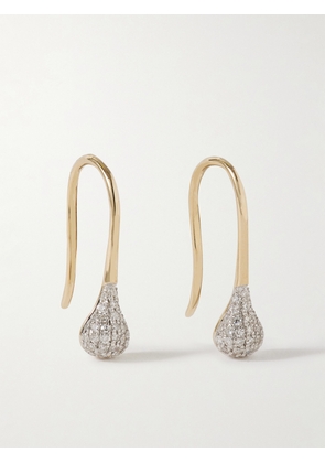 STONE AND STRAND - Pavé 14-karat Gold Diamond Earrings - One size