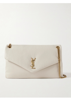 SAINT LAURENT - Calypso Large Padded Textured-leather Shoulder Bag - White - One size