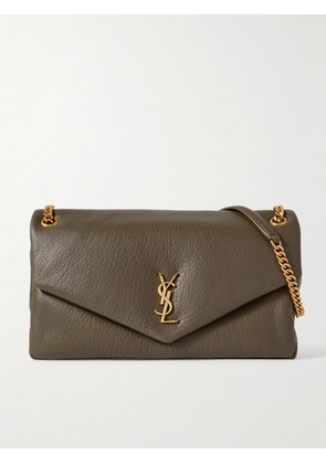 SAINT LAURENT - Calypso Large Padded Textured-leather Shoulder Bag - Brown - One size