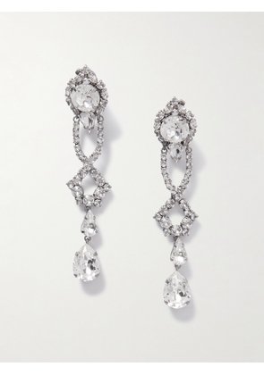 Balenciaga - Palazzo Silver-tone Crystal Earrings - One size