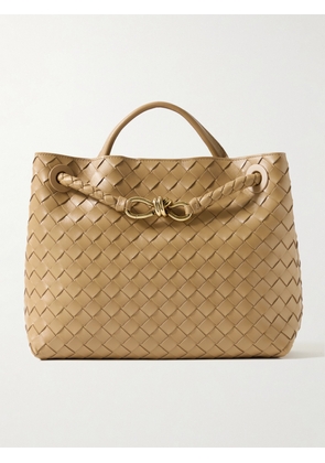 Bottega Veneta - Andiamo Medium Embellished Intrecciato Leather Tote - Brown - One size