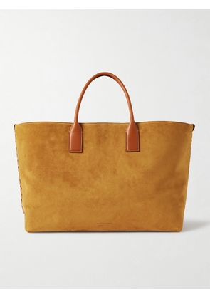Bottega Veneta - Cabat Large Leather-trimmed Suede Tote - Brown - One size
