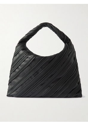 Bottega Veneta - Hop Large Paneled Striped Suede And Leather Tote - Black - One size