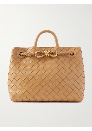 Bottega Veneta - Andiamo Small Embellished Intrecciato Leather Tote - Brown - One size