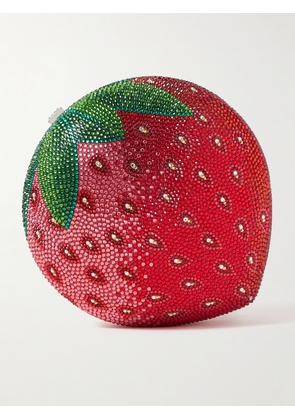 Judith Leiber Couture - Strawberry Crystal-embellished Metal Clutch - Red - One size