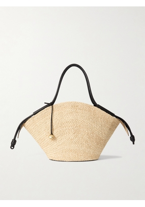 LOEWE - Paseo Large Leather-trimmed Raffia Tote - Neutrals - One size