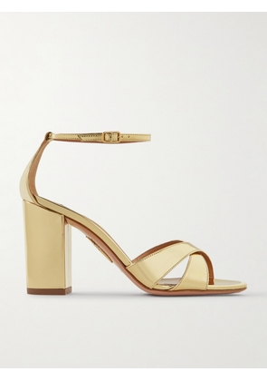 Aquazzura - Divine 85 Mirrored-leather Sandals - Gold - IT35,IT35.5,IT36,IT36.5,IT37,IT37.5,IT38,IT38.5,IT39,IT39.5,IT40,IT40.5,IT41,IT41.5,IT42
