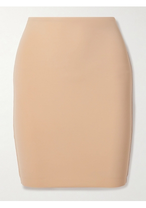 Commando - Half Slip Control Layered Stretch Mini Skirt - Neutrals - x small,small,medium,large,x large