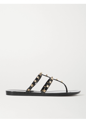 Valentino Garavani - Valentino Garavani Rockstud Rubber Sandals - Black - IT35,IT36,IT37,IT38,IT39,IT40,IT41,IT42