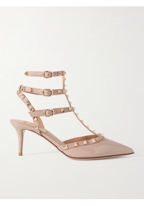 Valentino Garavani - Valentino Garavani Rockstud 65 Patent-leather Pumps - Neutrals - IT35,IT36,IT36.5,IT37,IT37.5,IT38,IT38.5,IT39,IT39.5,IT40,IT40.5,IT41,IT41.5,IT42