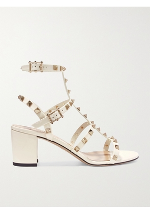 Valentino Garavani - Valentino Garavani The Rockstud 60 Patent-leather Sandals - Ivory - IT35,IT35.5,IT36,IT36.5,IT37,IT37.5,IT38,IT38.5,IT39,IT39.5,IT40,IT40.5,IT41,IT41.5,IT42