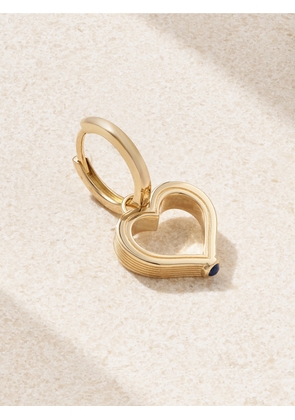 Marie Lichtenberg - Heart Baby 18-karat Gold Sapphire Single Hoop Earring - One size