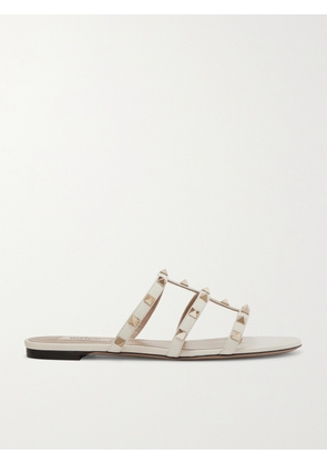 Valentino Garavani - The Rockstud Leather Sandals - Ivory - IT35,IT36,IT37,IT37.5,IT38,IT38.5,IT39,IT39.5,IT40,IT40.5,IT41,IT41.5,IT42