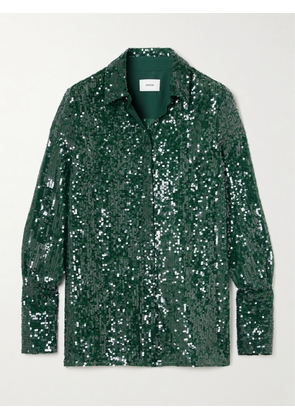 Erdem - Sequined Chiffon Shirt - Green - UK 8,UK 10,UK 12,UK 14,UK 16,UK 18,UK 20