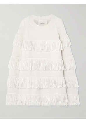 LISA YANG - Agneta Fringed Cashmere-blend Bouclé Sweater - Cream - 01,2