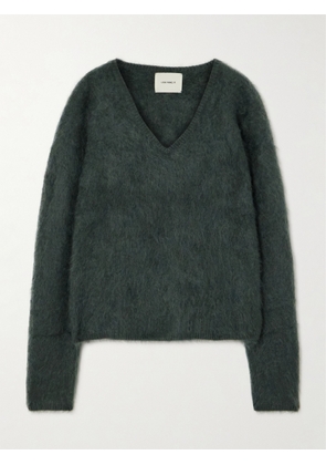 LISA YANG - Margareta Brushed-cashmere Sweater - Green - 01,2