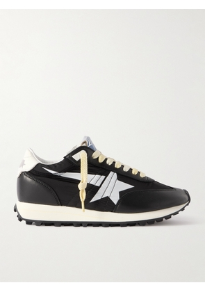 Golden Goose - Running Marathon Leather-trimmed Shell Sneakers - Black - IT35,IT36,IT37,IT38,IT39,IT40,IT41,IT42