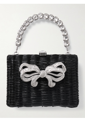 Judith Leiber Couture - Hailey Crystal-embellished Wicker Clutch - Black - One size